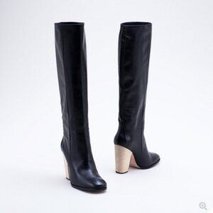 Rachel Comey Black and Tan Heeled Boots